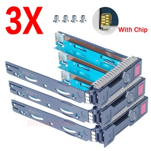 X3 HP G8 G9 Server 651314-001 3.5"Hard Drive Caddy Tray DL360p DL380p 651320-001 - Picture 1 of 7