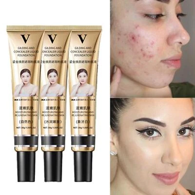 Full Coverage Foundation,waterproof Concealer Lasting Nude Liquid Foundation` - Image 1 of 4