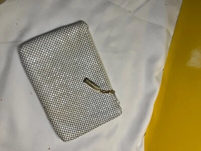 Whiting and Davis Vintage White Mesh Evening Clutch 7x5 - Image 1 of 4