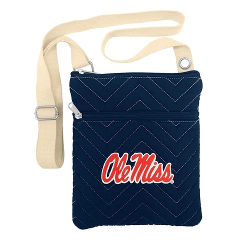 Ole Miss Chevron Stitch Cross Body Handbag NCAA Cover