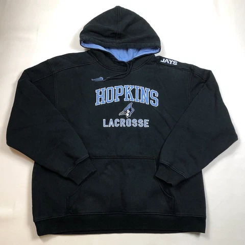 Vintage Nike Johns Hopkins Blue Jays Lacrosse Hoodie Hooded Sweatshirt XXL NCAA Cover