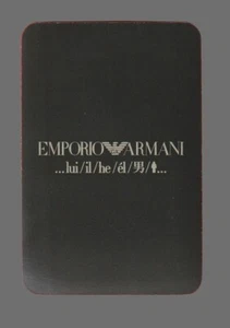 Carte publicitaire Liquatouch - advertising card - Emporio d'Armani recto verso - Imagen 1 de 1