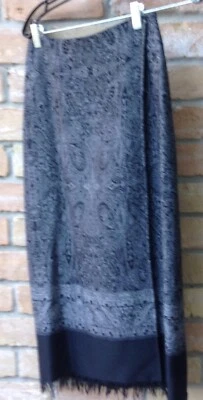 Falda Larga Envolvente Manta Dana Buchman De Colección Años 80 Talla 2P PETITE 100% Lana DEFECTOS COMO ESTÁ Foto 1 de 4