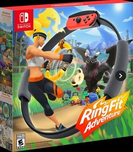 Nintendo Switch Ring Fit Adventure Exercise Ring + Leg Strap + Game - Picture 1 of 1