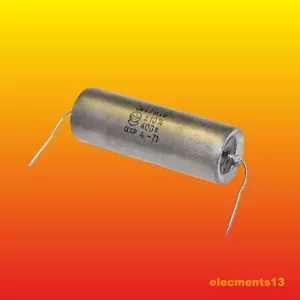 LOTE DE 1 CONDENSADOR DE AUDIO PIO PAPEL EN ACEITE 0,47 UF 400 V K40Y-9 К40У-9 - Imagen 1 de 2