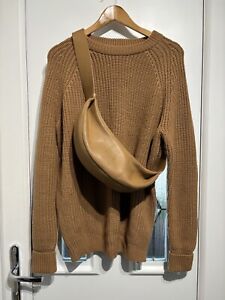 COS Oversize 100%wool Camel Jumper With Sides Zips Size Medium