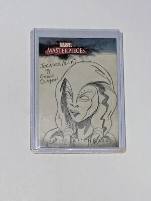 2007 Marvel Masterpieces Artist Sketch Card New Avengers Jacosta By Slayton - Image 1 of 2