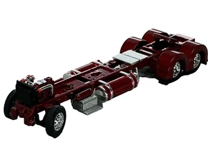 1/64 DCP PARTS BURGUNDY 300" PETERBILT 359/379/389 CHASSIS W/ SHOW FENDERS - Picture 1 of 4