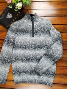 GAP Wool Blend Sweater Black/Grey/Ivory Mens Size M - Picture 1 of 4