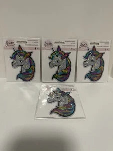 Unicorn Patch Iron-On/Sew-On Embroidered Applique / 4 Patch - Picture 1 of 3