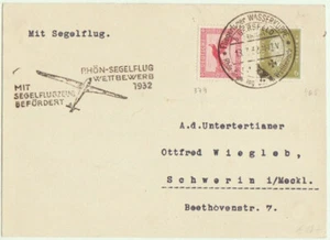 Germany Rhoen Glider-mail Postcard from 1932 - Picture 1 of 2