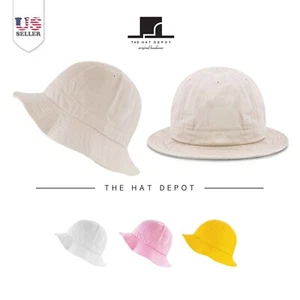 Bucket hat - The Hat Depot Round Top Cotton Tennis Bucket Hat - Picture 1 of 45