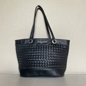 De colección Años 90 Y2k Mujer Cartera Bebé Phat Negro Bolso de Hombro Tejido Imitación Cuero - Imagen 1 de 21
