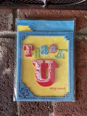 NEW 3D THANK U VERY MUCH CARD BY PAPER MAGIC GROUP W/ENVELOPE - Image 1 of 3