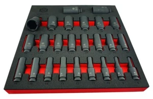 Britool Hallmark 1/2" Deep Impact Socket Set 8-36mm 6 Point 25 Pce LDHMPSET836 - Picture 1 of 7