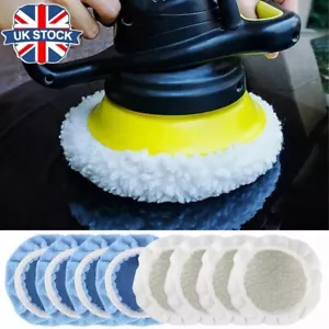 10PC Buffing Polishing Pad Wool Wheel Mop Kits For Car Polisher Drill Adapte UK - Picture 1 of 11