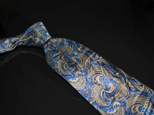 Robert Talbott erstklassige Seidenkrawatte blau abstrakt Blumen Herren Designer Krawatte - Bild 1 von 5