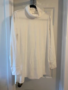 CUDDL DUDS Corduroy Funnel Neck Pullover IVORY sz MEDIUM - Picture 1 of 3