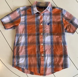Camiseta Wrangler para niño pequeña 6-7 botones naranja a cuadros - Imagen 1 de 5