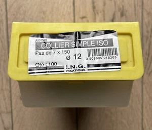 Box 100 einfache Schellen ISO Ø12 ING Befestigungen A501520 keine 7x150 Sanitär - Bild 1 von 3