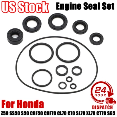 Kit de sellado de aceite de motor para Honda XL70 XR80 Z50 XR50R S65 ATC70 CRF70 C70 CT70 SL70 Foto 1 de 4