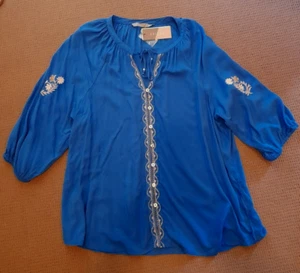 NWT - KATIES - SIZE 18 - 3/4 SLEEVE - EMBROIDERED PEASANT TOP - RRP $89.99 - Picture 1 of 10