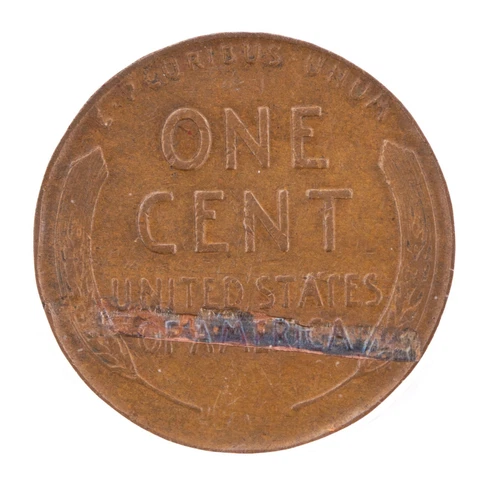 ERROR 1945 Lincoln Cent ANACS VF25 Major Reverse Lamination Certified 1c Cover