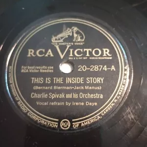 Charlie Spivak And His Orchestra – This Is The Inside Story/Lonely 1948 Shellac - Imagen 1 de 6