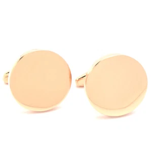 Manchetknopen - Rond Rose Goud Effen 20mm - Picture 1 of 5