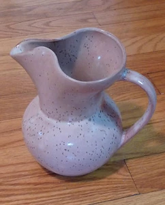 Vintage PITTSFIELD POTTERS Vermont pitcher with cream speckled glaze, VT pottery - Picture 1 of 12