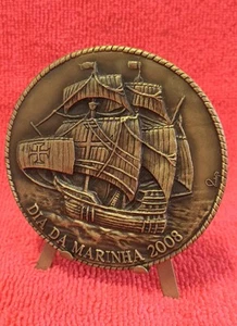 Schöne seltene Broze Medaille, Navy Day 2008, Marinebau Entdeckungen Ära. - Bild 1 von 2