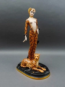 Capodimonte Italien Mario Pegoraro Ester Bassano Art Deco Dame Skulptur (lesen) - Bild 1 von 9