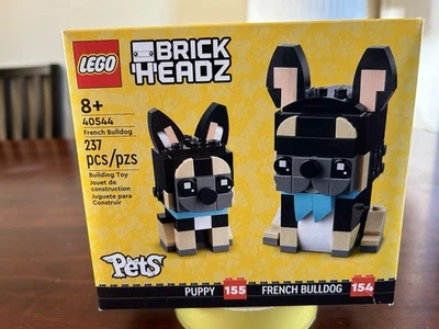 LEGO BRICKHEADZ Pets : French Bulldog (40544) - NEW & SEALED - Image 1 of 4