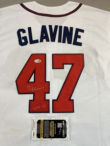ATLANTA BRAVES- TOM GLAVINE AUTOGRAPH 1995 WORLD SERIES JERSEY JSA CI33694 - Picture 1 of 4