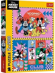 NEW Trefl Jigsaw Puzzle 2x200 Pieces 13319 Disney Mickey Mouse Time With Friends - Picture 1 of 3
