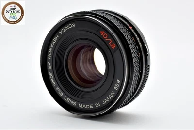 [Exc+5] Lente MF Prime manual KONICA AR 40 mm f/1,8 Pancake de JAPÓN Foto 1 de 4