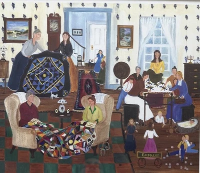 Will Moses Friendship Quilt Signed Offset Lithograph 606/1000 Custom Framed Rare - Image 1 of 4