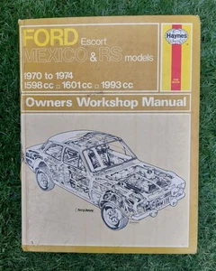 CLASSIC FORD ESCORT MK1 RS1600 + RS2000 + MEXICO HAYNES WORKSHOP MANUAL 139 USED - Picture 1 of 12