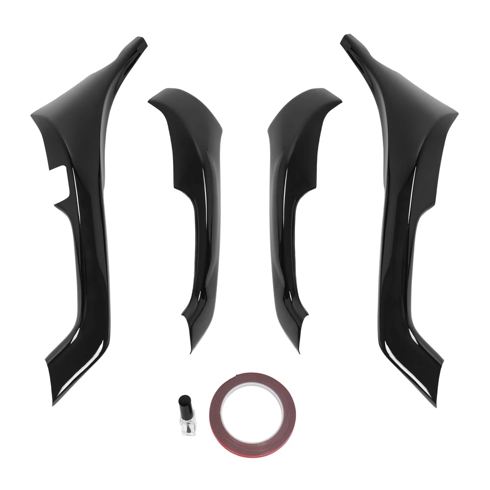 4Pcs Interior Door Armrest Cover Trim For Acura TSX 2009-2014 Gloss Black - Image 1 of 4
