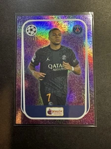 2023-24 Merlin Heritage UEFA /99 Kylian Mbappe #091 Merlin’s Most Wanted Purple - Picture 1 of 2