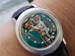1971 Bulova Accutron Spaceview Watch 214 Flying Saucer Stainless steel Runs Gr8 - Picture 1 of 15
