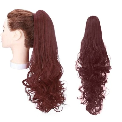 Extension Coda Capelli Rossi VANESSA con Clip Capelli Finti Mossi da 70cm - Immagine 1 di 4
