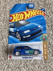 1/64 Custom Hot Wheels 1990 HONDA CIVIC EF w/real riders FALKEN Custom - Picture 1 of 13
