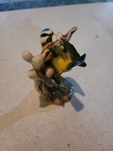 W. Goebel Porzellan Blaumeise umgedrehter Vogel Figur W. Germany - Bild 1 von 4