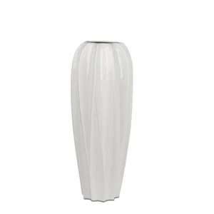 Bodenvase BASIC rund mit Relief weiß H. 46cm Keramik Formano - Bild 1 von 2