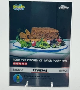 2025 Topps Chrome SpongeBob BB-1 Holographic Meatloaf — Kelp Reviews Insert - Picture 1 of 2