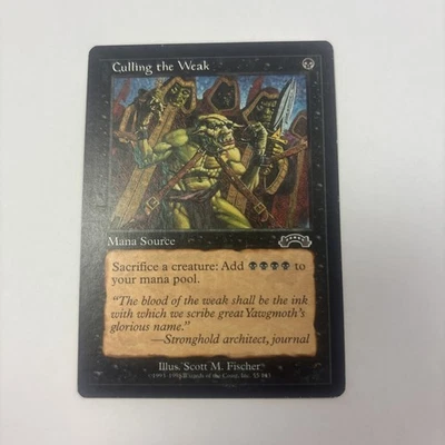 Culling the Weak LP 55 / 143 Exodus MTG 4 Black Mana Source English Instant - Image 1 of 4