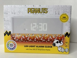 SNOOPY PEANUTS LED MULTICOLOR WECKER AMBIENT SNOOZE CHARGE NEU - Bild 1 von 13