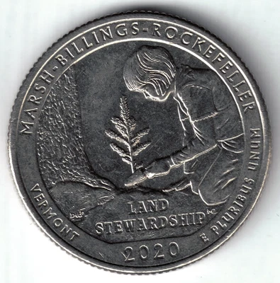 USA - 2020W - Washington ¼ $ - Marsh-Billings - Super Rare - #21281 - Image 1 of 2
