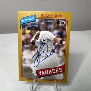 2015 Topps Archives - Autógrafos favoritos de los fanáticos Bucky Dent #FFA-BD dorado/50 (AU) - Imagen 1 de 3